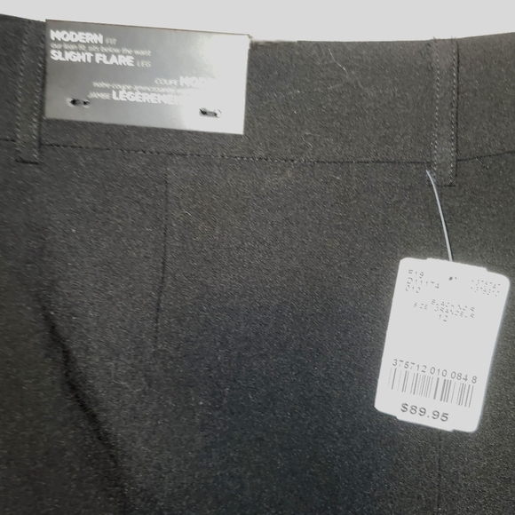 Le Chateau modern fit black dress pants with slight flare sz 12 NWT - Picture 12 of 15